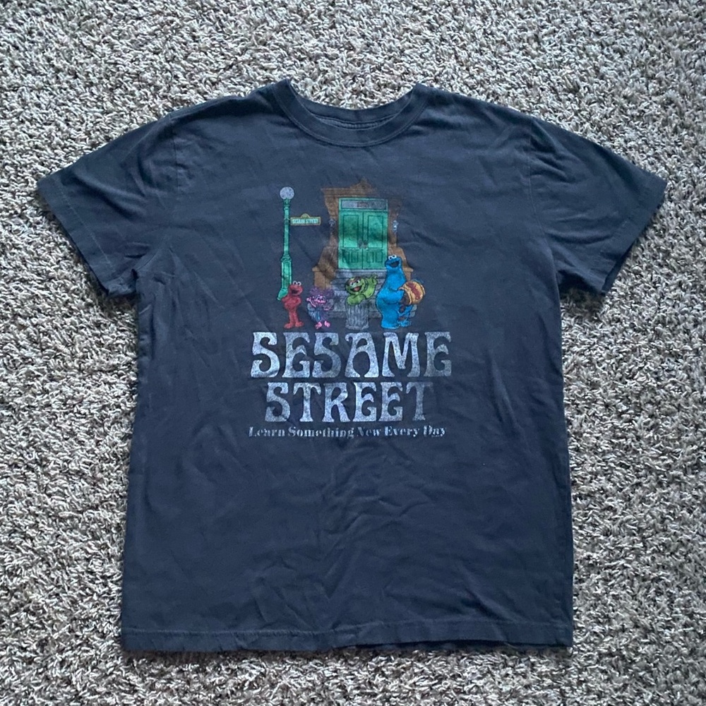 Faded Sesame Street Oversized T-Shirt